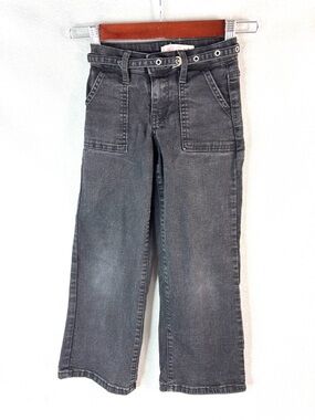Denim Diva 7 20x21 Girls Black Wide-Leg Jeans with Utility Pockets